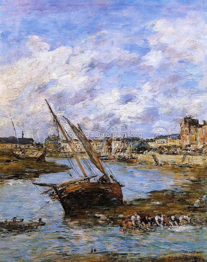 Trouville, the Inner Port, Low Tide - 尤金·布丹